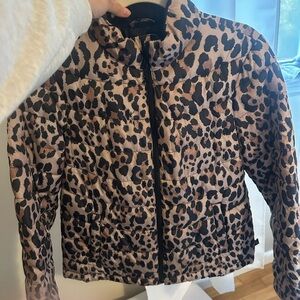 GAP Women's Leopard Print Puffer Jacket